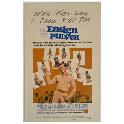 Ensign Pulver - Original 1964 Warner Bros Window Card
